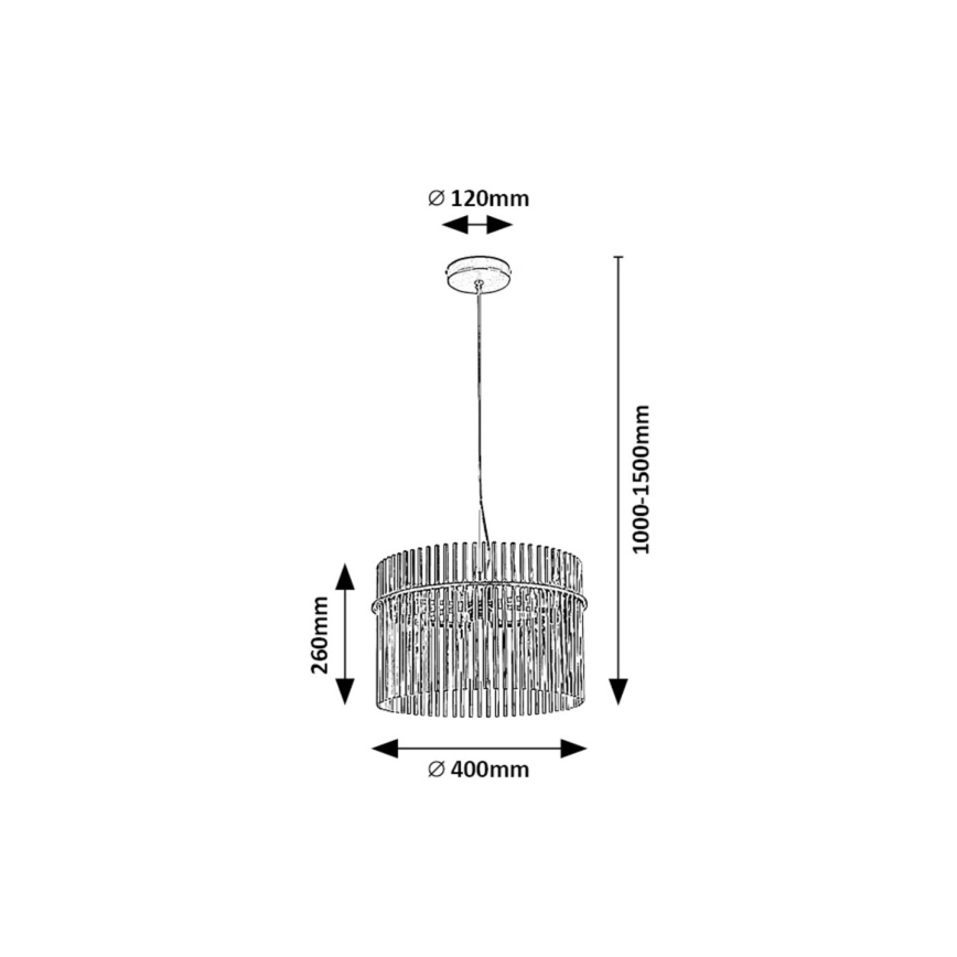 Rabalux - Lámpara colgante 1xE27/40W/230V