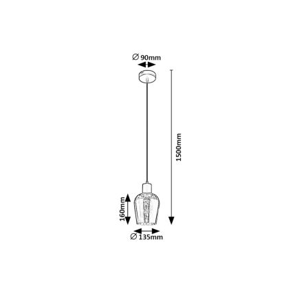 Rabalux - Lámpara colgante 1xE27/40W/230V