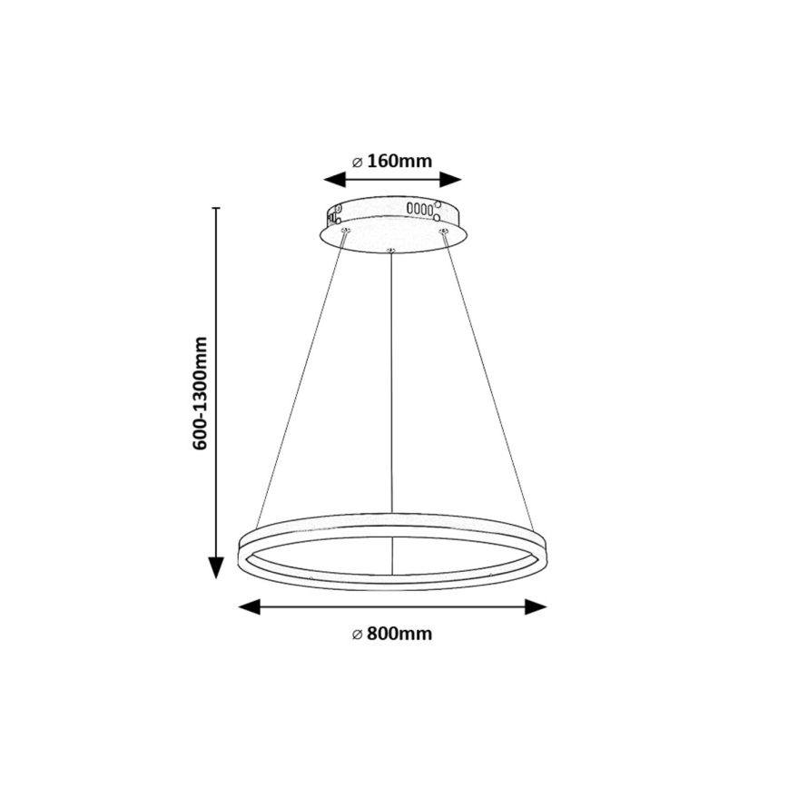 Rabalux - Lámpara LED colgante LED/45W/230V 3000K/4000K/6500K