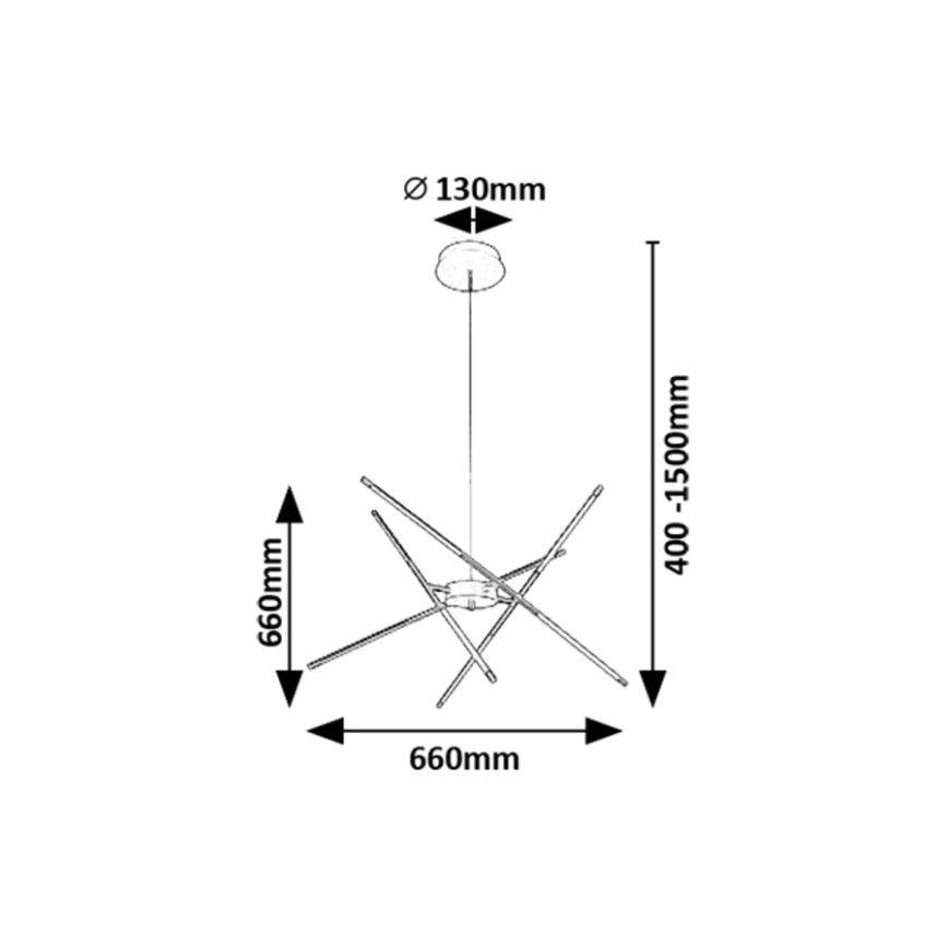 Rabalux - Lámpara LED colgante LED/40W/230V 3000K dorado