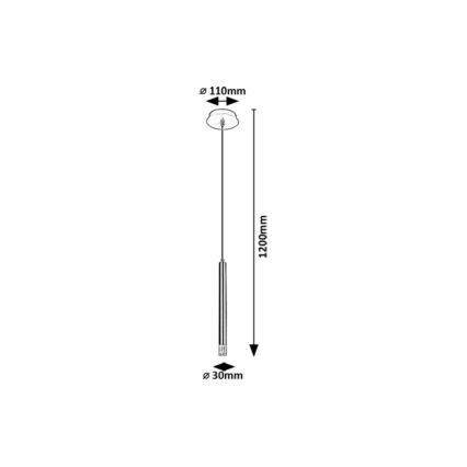 Rabalux - Lámpara colgante 1xG9/5W/230V negro