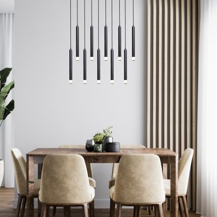 Rabalux - Lámpara colgante 10xG9/5W/230V negro