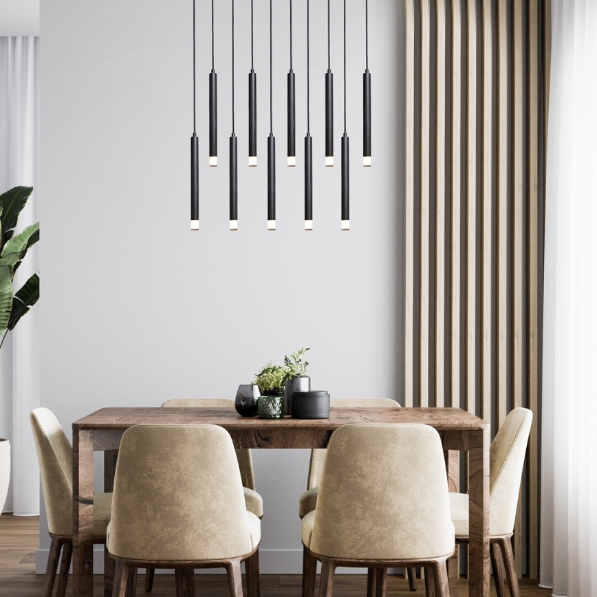 Rabalux - Lámpara colgante 10xG9/5W/230V negro