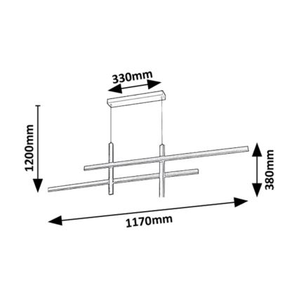 Rabalux - Lámpara LED colgante LED/40W/230V 3000K