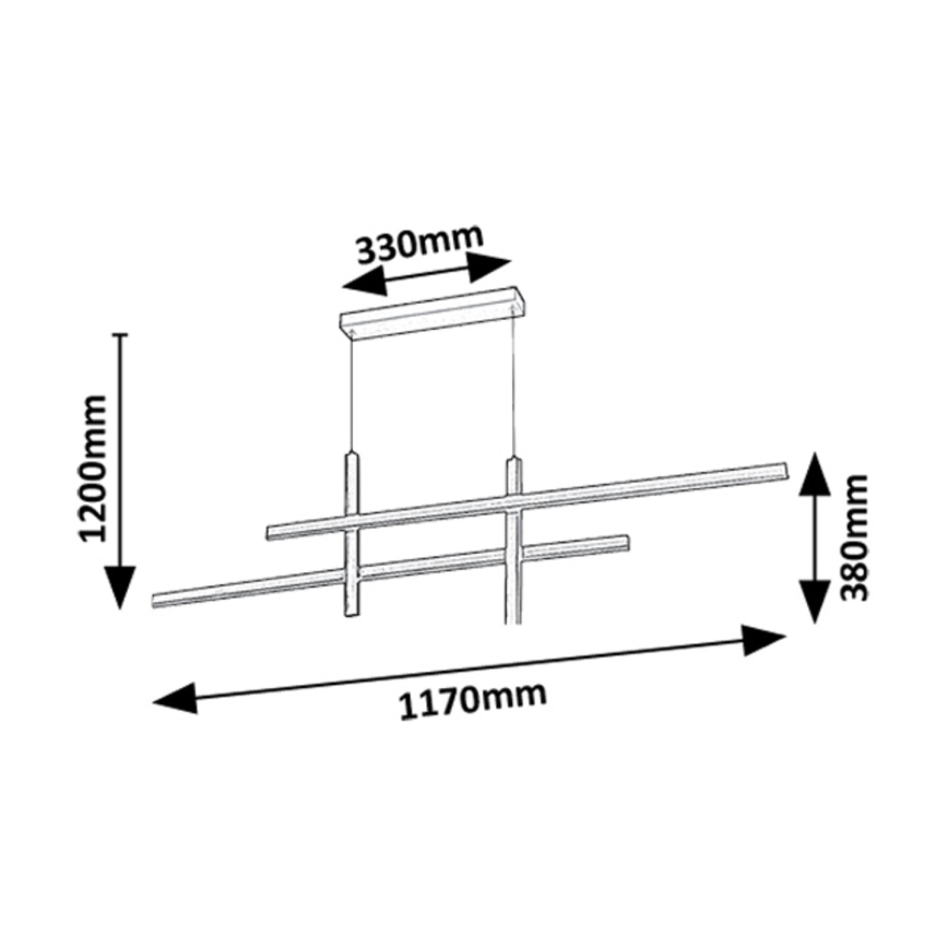 Rabalux - Lámpara LED colgante LED/40W/230V 3000K
