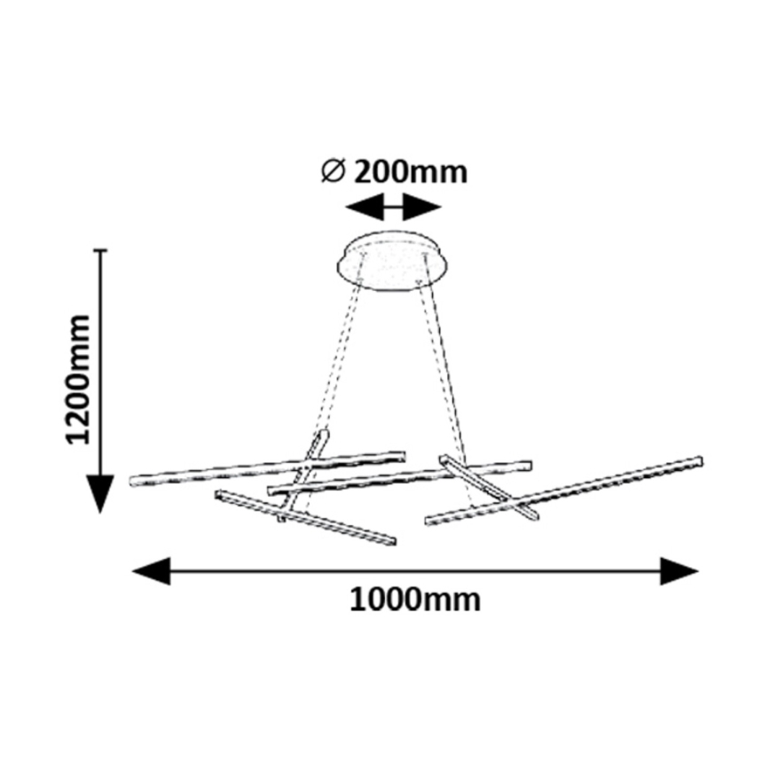 Rabalux - Lámpara de araña LED regulable LED/40W/230V 3000-6500K + control remoto