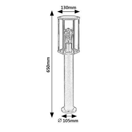 Rabalux - Lámpara de exterior 1xE27/40W/230V IP44