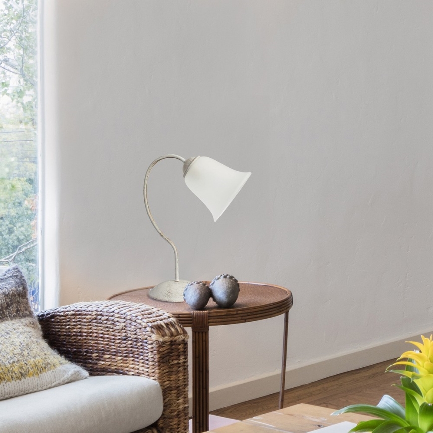 Rabalux - Lámpara de mesa 1xE27/40W/230V blanco