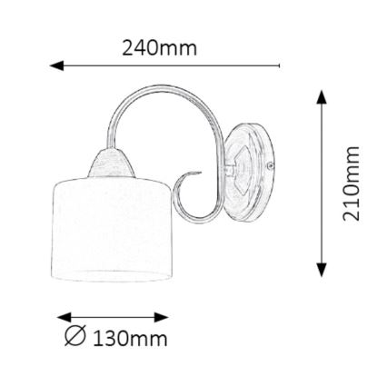 Rabalux - Aplique 1xE27/60W/230V bronce