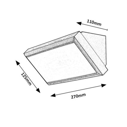 Rabalux - Aplique LED para exterior LED/12W/230V IP54