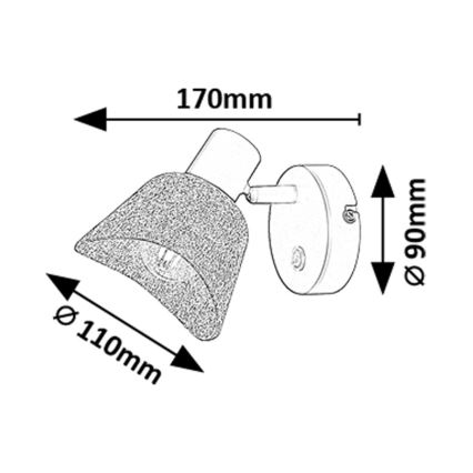 Rabalux - Foco de pared 1xE14/10W/230V
