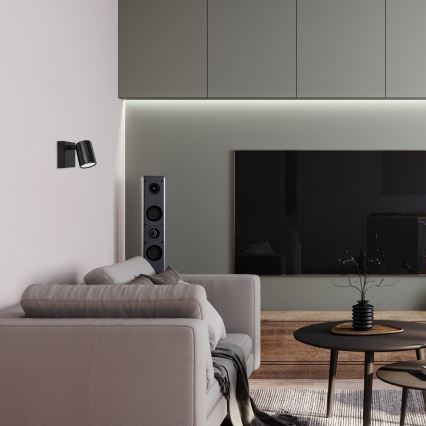 Rabalux - Foco de pared 1xGU10/5W/230V negro