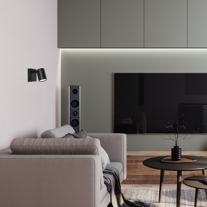 Rabalux - Foco de pared 1xGU10/5W/230V negro