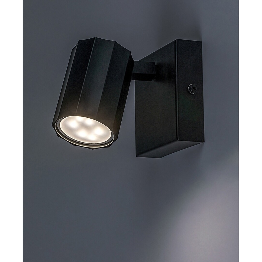 Rabalux - Foco de pared 1xGU10/5W/230V negro