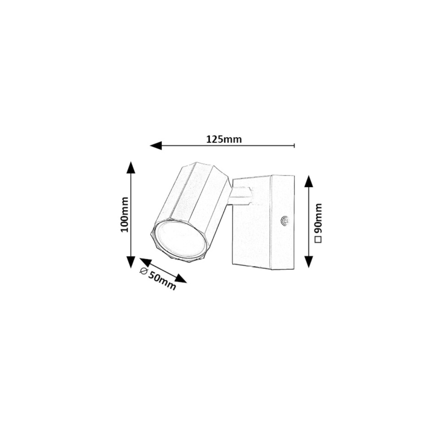 Rabalux - Foco de pared 1xGU10/5W/230V negro