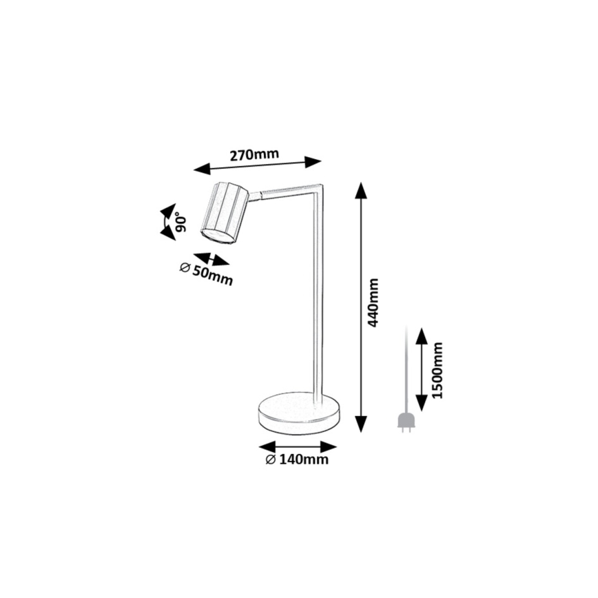 Rabalux - Lámpara de mesa 1xGU10/5W/230V negro
