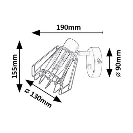 Rabalux - Foco de pared 1xE14/40W/230V