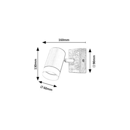 Rabalux - Foco de pared 1xGU10/5W/230V roble