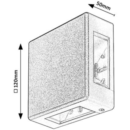 Rabalux - Aplique de exterior LED/6W/230V IP54 negro