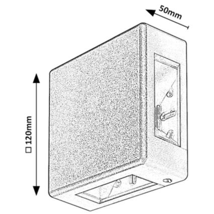 Rabalux - Aplique de exterior LED/6W/230V IP54 negro