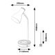 Rabalux - Lámpara de mesa táctil regulable con carga inalámbrica 1xE14/25W/230V árbol de caucho