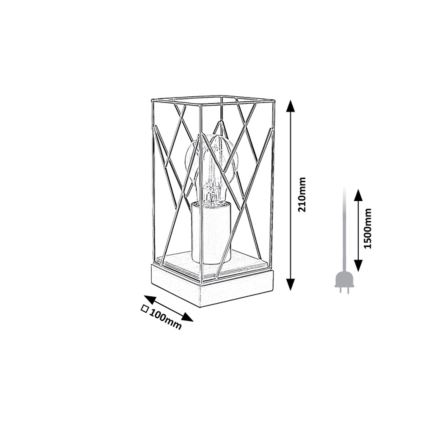 Rabalux - Lámpara de mesa 1xE27/40W/230V