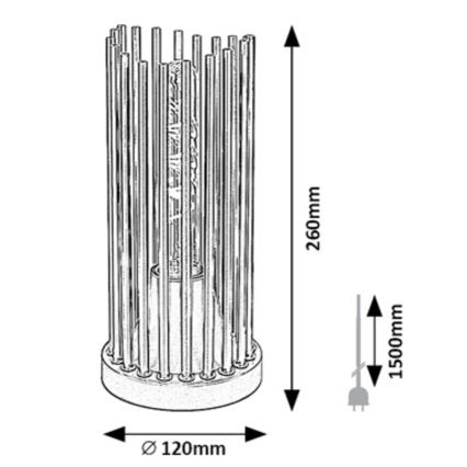 Rabalux - Lámpara de mesa 1xE27/40W/230V