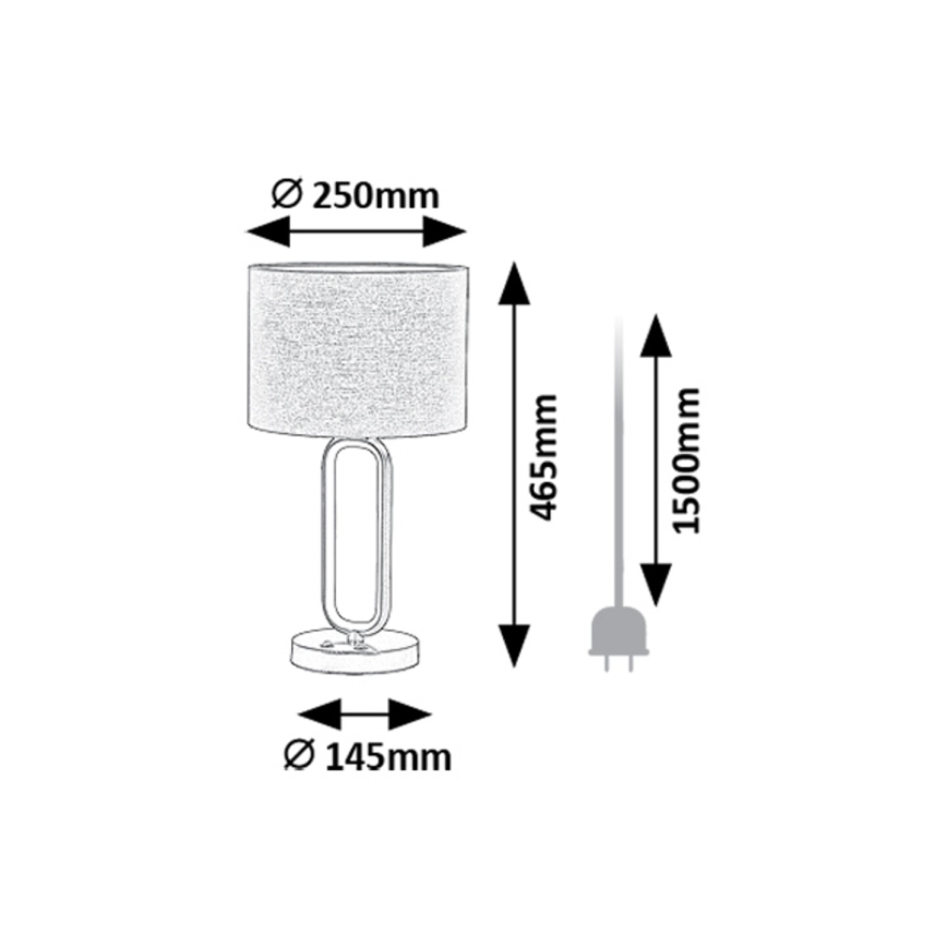 Rabalux - Lámpara de mesa LED 1xE27/60W/230V + LED/8W