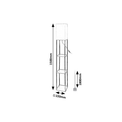 Rabalux 74191 - Lámpara de pie con estantes BRONN 1xE27/40W/230V