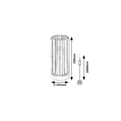 Rabalux - Lámpara de mesa 1xE27/40W/230V