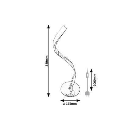 Rabalux - Lámpara de mesa LED LED/3W/230V 4000K cromo brillante