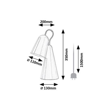 Rabalux - Lámpara de mesa LED 1xE14/4W/230V negro