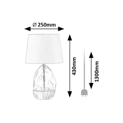 Rabalux - Lámpara de mesa 1xE27/40W/230V blanco