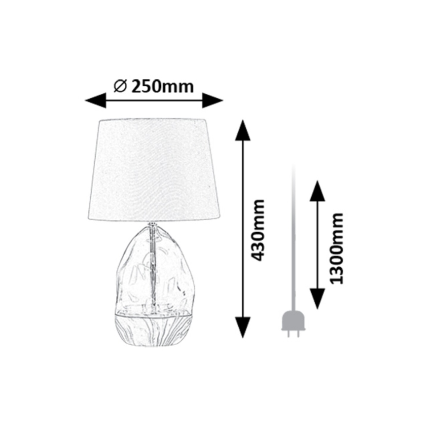 Rabalux - Lámpara de mesa 1xE27/40W/230V blanco