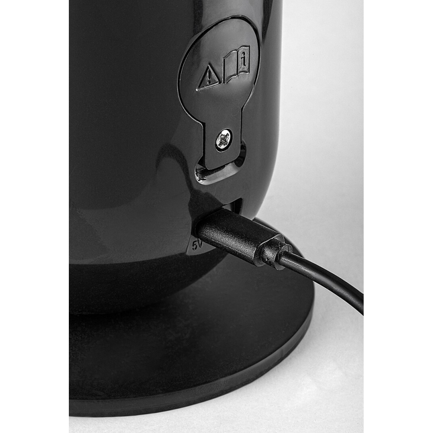 Rabalux 74230 - Lámpara de mesa LED RGB regulable FIGEN LED/5W/230V negro