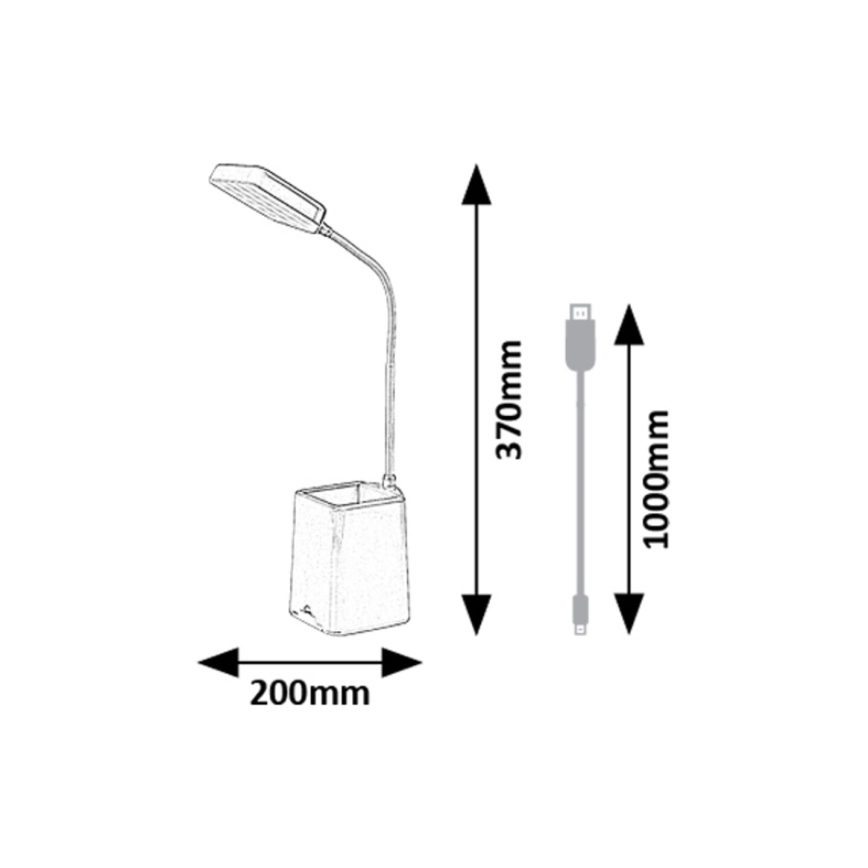 Rabalux - Lámpara de mesa LED regulable LED/6W/230V 5000K azul