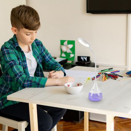 Rabalux 74248 - Lámpara de mesa LED RGB regulable VIVTER LED/4W/230V blanco