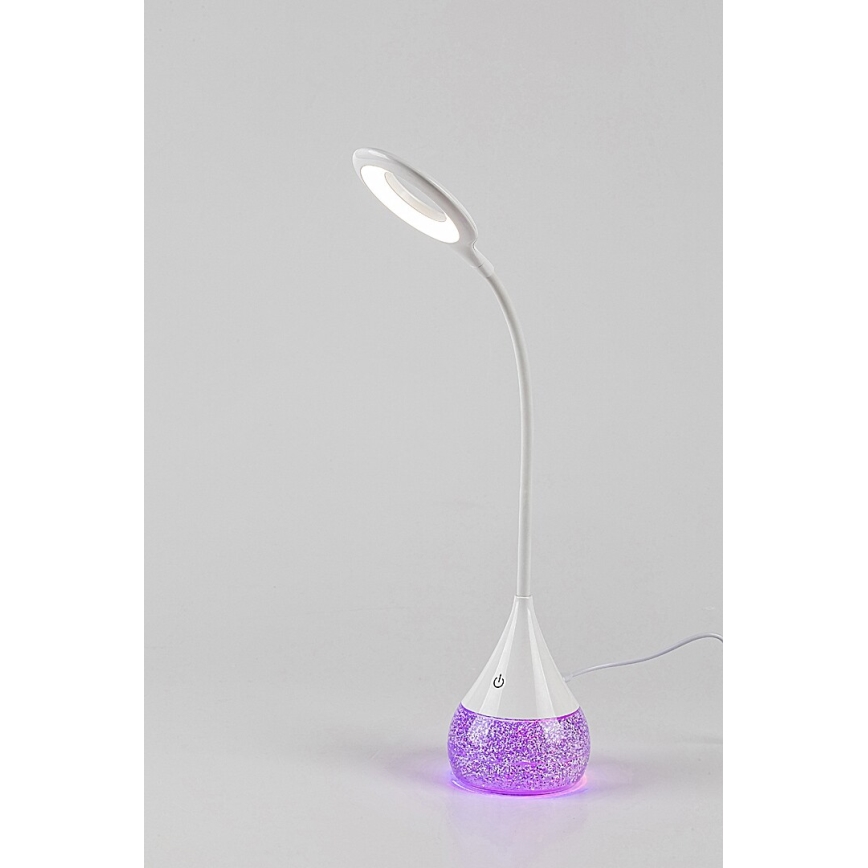 Rabalux 74248 - Lámpara de mesa LED RGB regulable VIVTER LED/4W/230V blanco