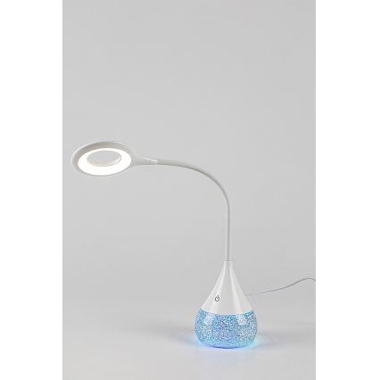 Rabalux 74248 - Lámpara de mesa LED RGB regulable VIVTER LED/4W/230V blanco