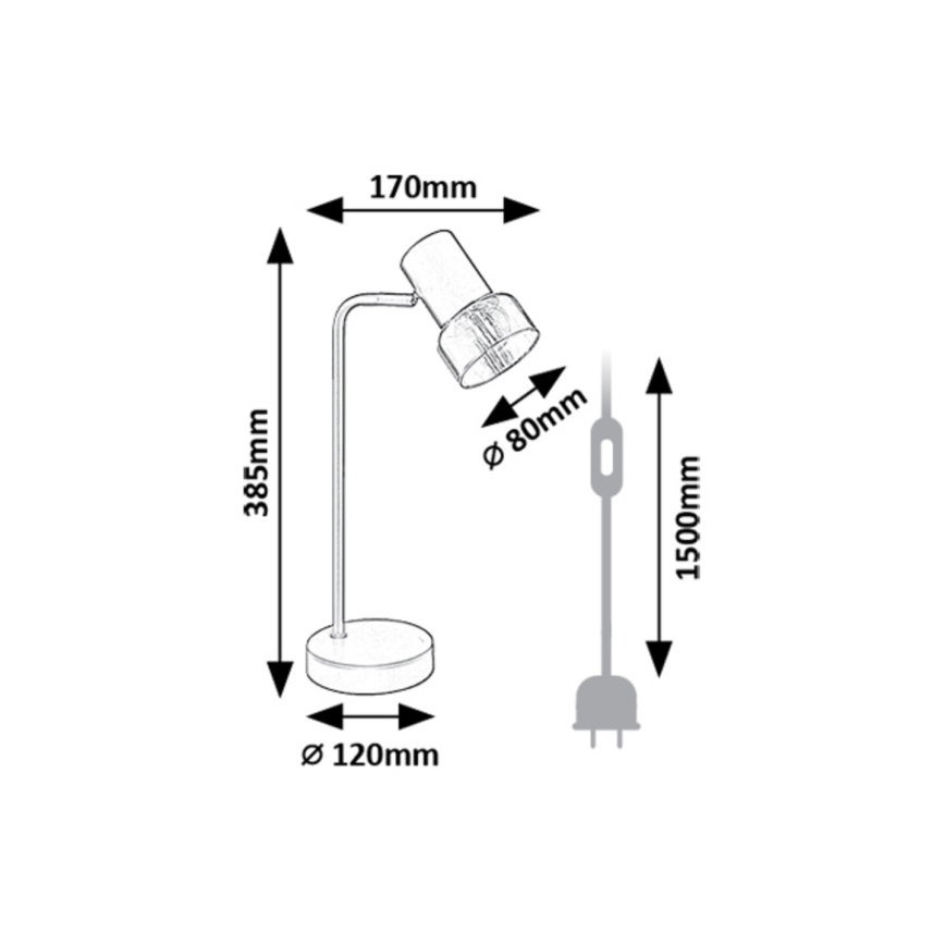 Rabalux - Lámpara de mesa 1xE14/15W/230V