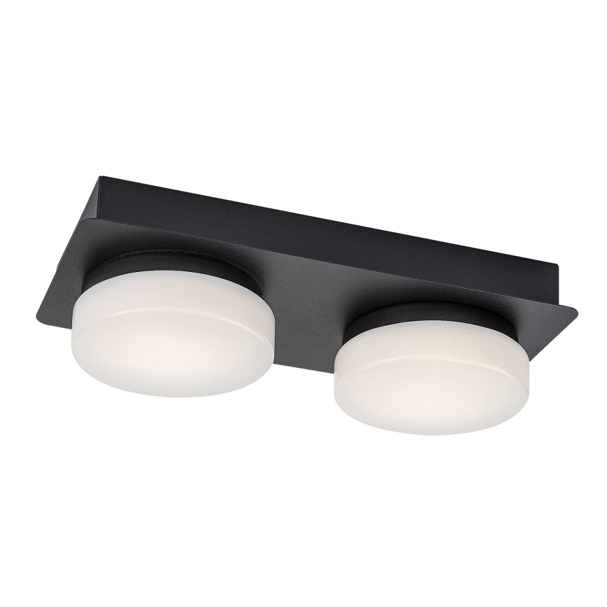 Rabalux - Plafón LED para baño 2xLED/5,5W/230V IP44 negro