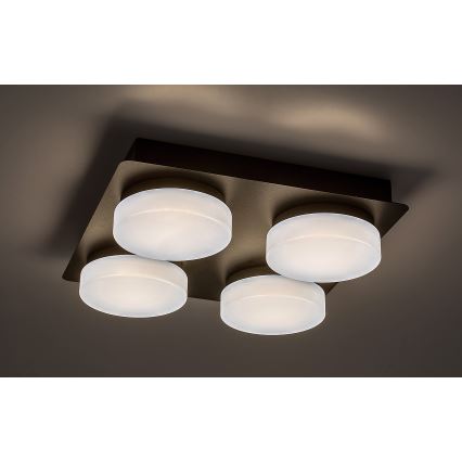 Rabalux - Plafón LED para baño 4xLED/5,2W/230V IP44 negro