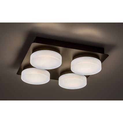 Rabalux - Plafón LED para baño 4xLED/5,2W/230V IP44 negro