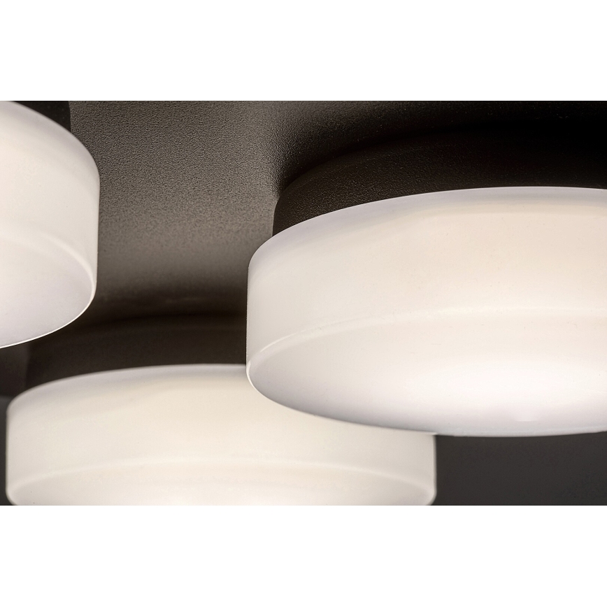 Rabalux - Plafón LED para baño 4xLED/5,2W/230V IP44 negro