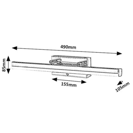 Rabalux - Iluminación de espejo táctil LED regulable LED/13W/230V IP44 3000/4000/6000K 49 cm