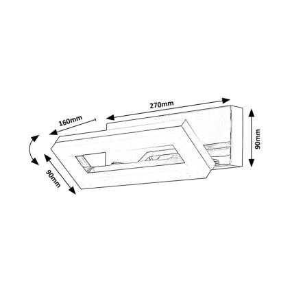Rabalux - Aplique LED de baño LED/15W/230V 4000K IP44