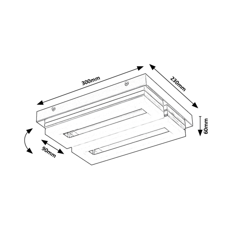 Rabalux - Plafón LED de baño LED/24W/230V 4000K IP44