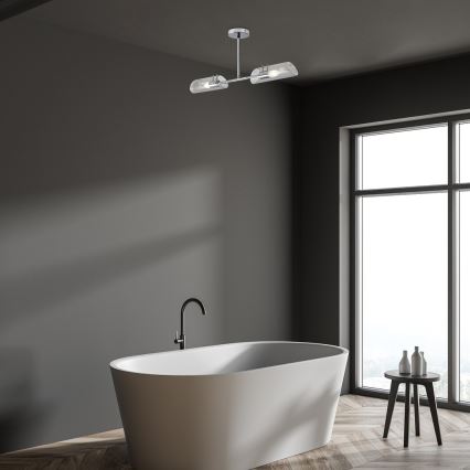 Rabalux - Lámpara colgante de baño 2xE14/12W/230V IP44 cromo brillante