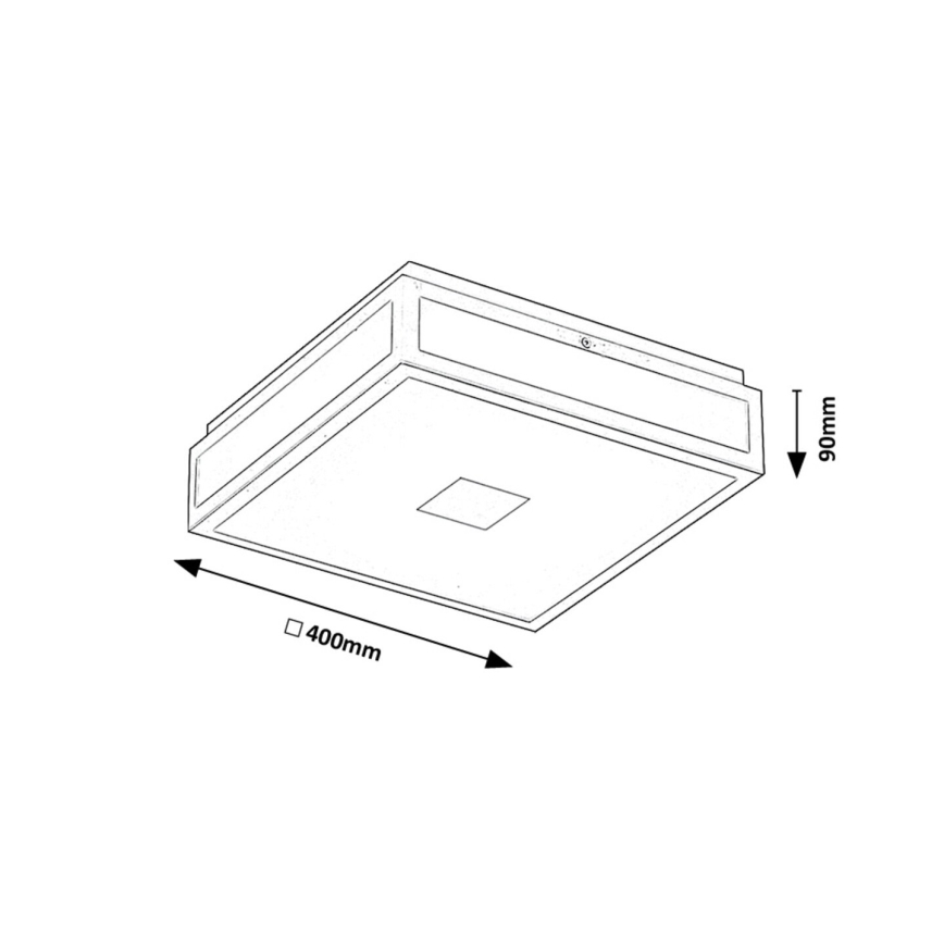 Rabalux - Plafón LED para cuarto de baño LED/24W/230V IP44 4000K 40x40 cm negro
