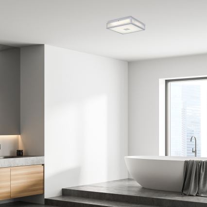 Rabalux - Plafón LED de baño LED/24W/230V IP44 4000K 40x40 cm blanco